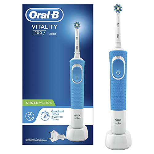 Oral-B Vitality 100 Cepillo de Dientes Eléctrico con Mango Recargable y Cabezal...