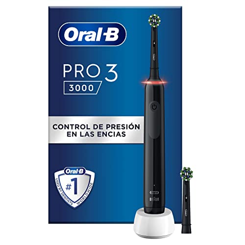 Oral-B Pro 3 3000 Cepillo de Dientes Eléctrico con Mango Recargable y 2 Cabezales,...