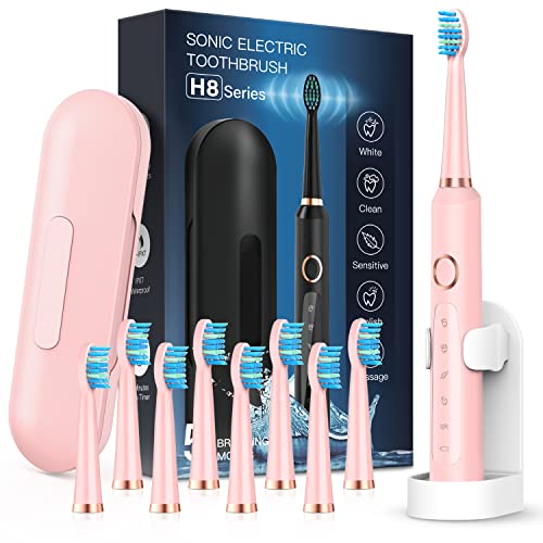 Cepillos de Dientes Electricos Sónico Adultos con 8 Cabezal - Cepillo Electrico con...
