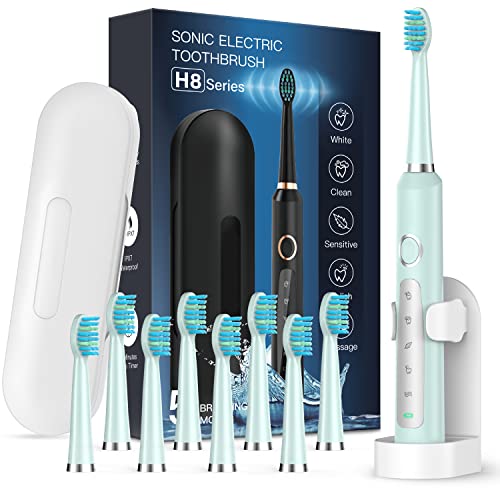 Cepillos de Dientes Electricos Sónico Adultos con 8 Cabezal - Cepillo Electrico con...